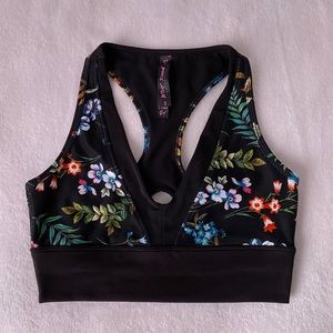 Betsy Johnson floral sports bra